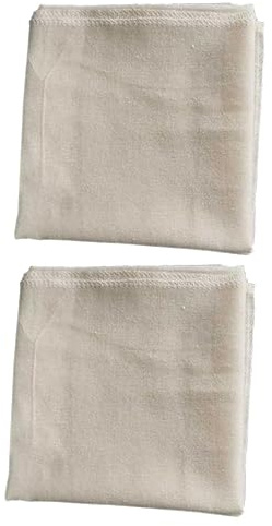 OKUMEYR Set 2 Pezzi Canovacci da Cucina in Cotone Non Sbiancato per Filtraggio Formaggi e Tofu, Tessuto Traspirante e Resistente Colore Kaki per Uso Alimentare