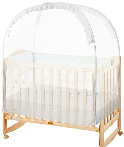 Generico da baldacchino per bambini - rete di insetti traspiranti con cerniera - rete di zanzare sicura per lettino - protezione contro e zanzare - copertura di lettino