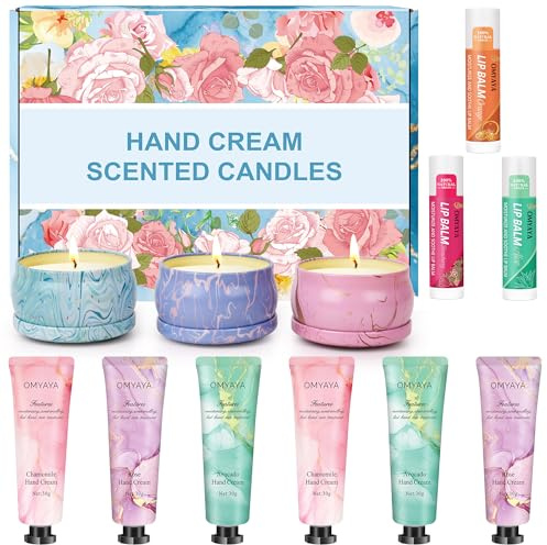 Regalos para Mujer 12 Set, Set de Velas Aromáticas, Bálsamo Labial y Mini Crema de Manos, Rituals Set de Regalo Rituals para Mujer, Pequeños Sets de Regalo Navideños para el Día de la Madre y Navidad