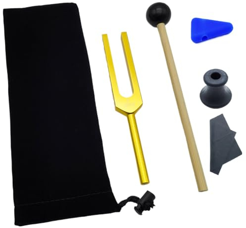 Diapasons pour ensemble, diapason F 963 Hz en alliage d'aluminium fourchette dorée pour chakra garder le corps, l'esprit et l'esprit en parfaite harmonie
