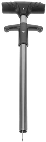 SUPVOX Outil de Dégorgement D'hameçon en Alliage D'aluminium et Acier Inoxydable, Extracteur de Crochet T Ergonomique Gris, Accessoire de Pêche Outdoor pour Retrait Rapide et Sécurisé