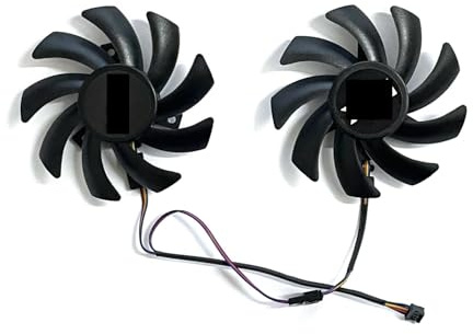 Parte de refrigeración de la computadora 2PCS 85MM 4PIN FDC10H12S9-C FD7010H12S DC 12V 0.45A RX580 Radiador compatible con R9 390/390X 8G RX470 RX570 RX580 RS Ventilador de tarjeta gráfica
