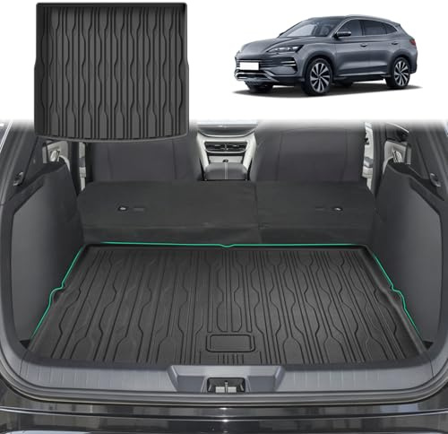 GAFAT Kompatibel med BYD Seal U DM-i EV 2025 2026 2027 Bagagematta, TPE Allvädersbagagerumsmatta Gummimatta för Seal-U DMi Tillbehör, Hög Kant 3D Scan Original, Lätt att Rengöra (Övre våningen)