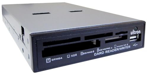 Ultron ultron UCR 75in1 + USB Port 3,5intern schwarz metall, 42566