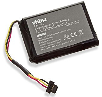 vhbw Akku kompatibel mit Tomtom Quanta GPS Navigation Navi (1100 mAh, 3,7 V, Li-Ion)
