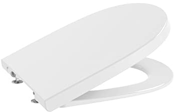 Roca A8012A200B Meridian - Asiento y Tapa Inodoro con Caída Amortiguada, blanco