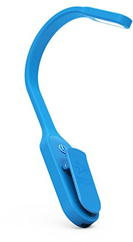 The Original Mighty Bright Recharge Clip On Rechargeable Book Light Reading Light, Warm Eye Care LEDs, Flexible, Durable, Dimmable, Perfect for Kids, Bookworms, Reading in Bed, Lasts 60 Hours (Blue)