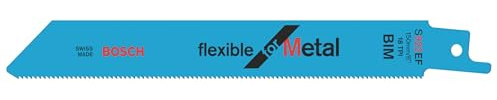 Bosch Professional 2x Hoja de Sierra Sable S 922 EF Flexible for Metal (para Acero, Metales no Ferrosos, 150 x 19 x 1.9 mm, BIM, Accesorios para Sierras Sable)