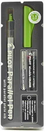 PILOT Parallel Calligraphy Pen Set, 3.8mm Nib with Black and Red Ink Cartridges (90052)