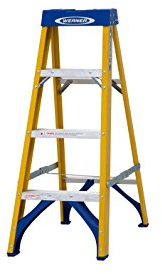 Werner Stepladder Fibreglass 4 Tread Trade, Heavy Duty 150Kg Load Capacity, EN131 certification, 25 Year Guarantee