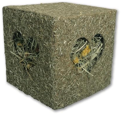Rosewood Naturals 'I Love Hay' Cubo foraggio, dolcetto e giocattolo per piccoli animali, grande