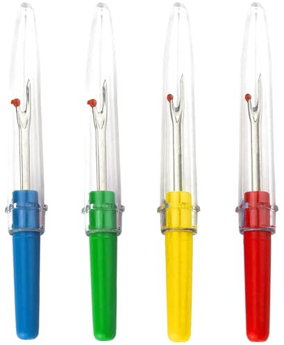 Faden & Nadel Nahttrenner Set: 4 Nahttrenner, 8,5 cm lang, mit Schutzkappe