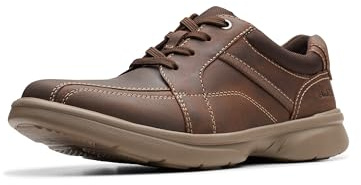 Clarks Chaussures Plates à Lacets Oxford Derby pour Homme, Cuir ciré d'abeille., 45 EU
