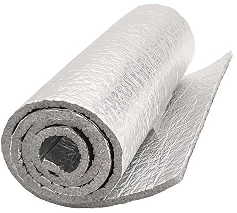 Panel Aislante con Espuma para cajas de persianas (120 x 30cm) - Fabricado con 2 capas aluminio 100% y 1 capa de espuma de polietileno, para calor y frío. Fácil colocación