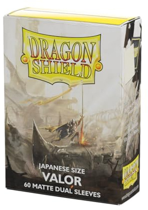 Dragon Shield - Matte Dual - Japanese Size Card Sleeves | 60 CT - Smooth & Tough Premium TCG Sleeves - Compatible with Yu-Gi-Oh, Naruto, Cardfight & Vanguard | Valor