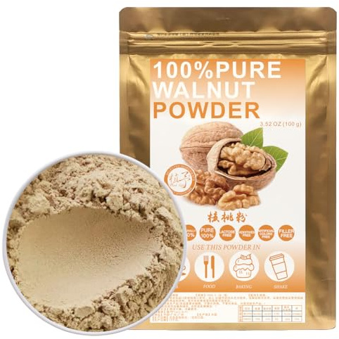 100% Natural Pure Walnut Powder 100g/3.52oz 核桃粉 noce per frullati, frullati, cottura e bevande,| Senza conservanti