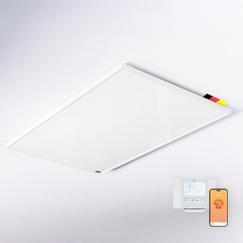 Könighaus Infraröd värmare - 1000 watt - takmonterad ✓ Effektiv elvärme ✓ Komplett set med appstyrd och RF-rumstermostat ✓ Multiroom-scenarier ✓ Överhettningsskydd