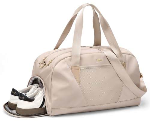 VNINE Reisetasche Sporttasche Damen，Leichte Handgepäck Tasche Weekender Bag Schwimmtasche Wasserdicht Travel Bag Duffle Bag Fitnesstasche Trainingstasche Frauen für Reise Gym