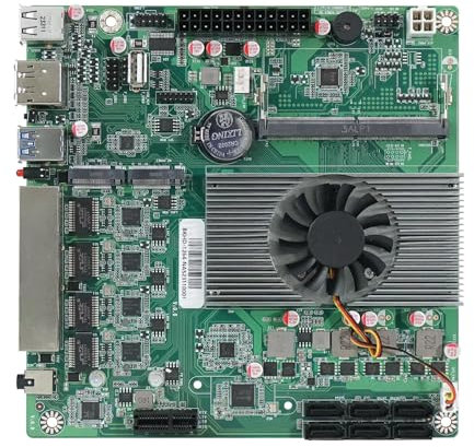 PcZinophyte Scheda madre NAS 6 alloggiamenti SATA3.0 M.2 NVMe 2* 4* 2.5G Nics 1* PCIE X1 1* DDR5 Firewall ITX Mainboard