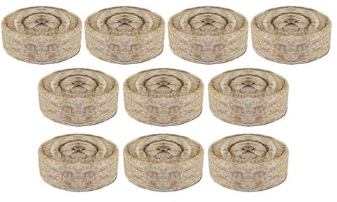 Generico Dischi per Avvio Piante - 10 Pezzi Pastiglie Semina Torba Compressa per Piantine,Blocco Terriccio Coltivazione con Nutrienti Accessori Giardinaggio per Orto Fiori