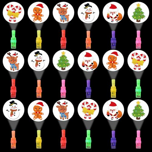 Makorobi 36PCS Christmas Party Bag Fillers-LED Finger Lights：Glow-in-the-Dark Light-Up Toys Bulk for Kids Boys Girls,XMAS Party Decorations Supplies, Party Goodie Bags, Classroom Prizes, Fun Gifts