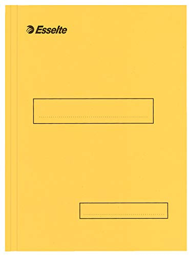 Esselte Boîte de 100 Sous-dossiers à 2 Rabats pour Dossiers Armoire et Tiroir 160 g - Jaune