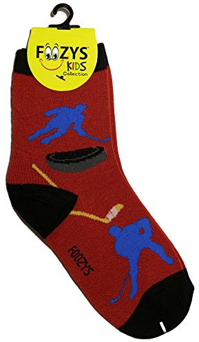 Foozys Kids Boys Fun Hockey - Crazy Funny Cool Colorful Crew Socks