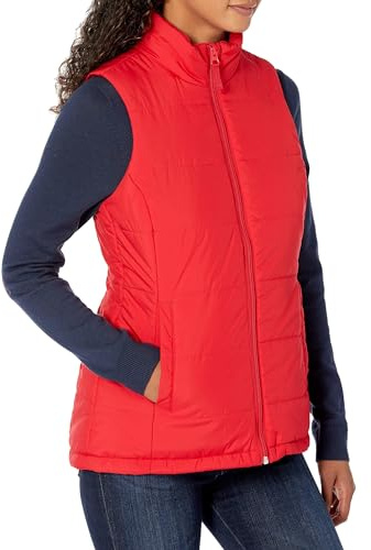 Amazon Essentials Women's Mid-Weight Zip Puffer Gilet
