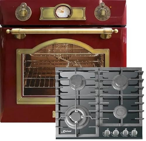 Kaiser Set de cuisinières à gaz EH 6355 RotEm + KCG 6383 Turbo, four électrique, 79 l, four encastré + plaque de cuisson à gaz vitrocéramique 60 cm
