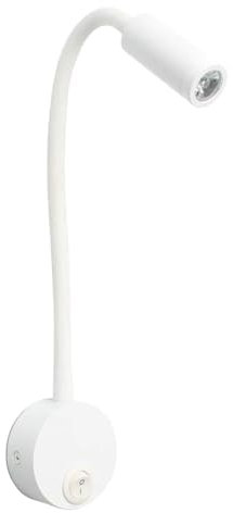 HVZUM LED 3W 3000K Wand leselampe wandleuchte innen wand deko Lamp,Flexibler Schwanenhals 360° Drehbar wandlampe mit schalter