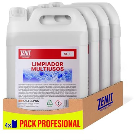 Hostelpak | 4 x 5L - Limpiador multiusos Multiusos profesional, Para todo tipo de superficies, para el hogar