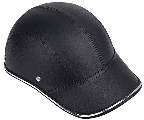 Casco de Motocicleta, Gorra de Béisbol, Sombrero de Seguridad para Protección de la Cabeza (BLACK)
