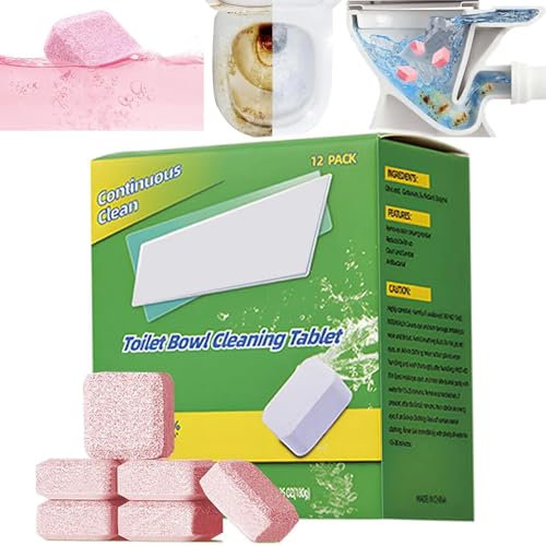 Pastiglie effervescenti per la pulizia del WC, detergenti automatici per WC domestici, decalcificazione e deodorazione, detergente per WC a rilascio sostenuto, compresse naturali per la pulizia del WC