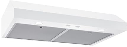 Broan-NuTone 30-Inch White Under Cabinet Range Hood- Trusted Quiet Power with 350 CFM, 1.5 Sones for Effective Everyday Kitchen Ventilation