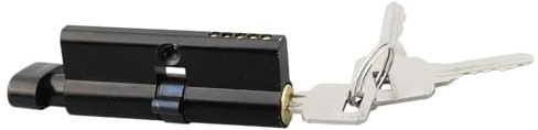 SkyjOy Bombin Cerradura Cilindro de Cerradura de Puerta Cilindro antirrobo con 3 Llaves Cilindro de Cerradura de Puerta Cerraduras Antibumping(Noir)