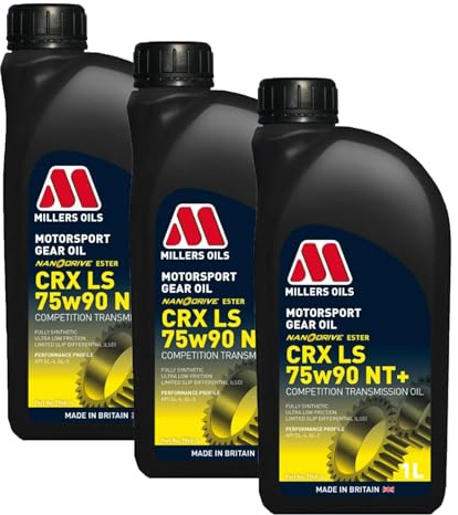 Millers 75w90 NT+ Fully Synthetic synth Gear Oil Motorsport CRX LS NT+ 3L
