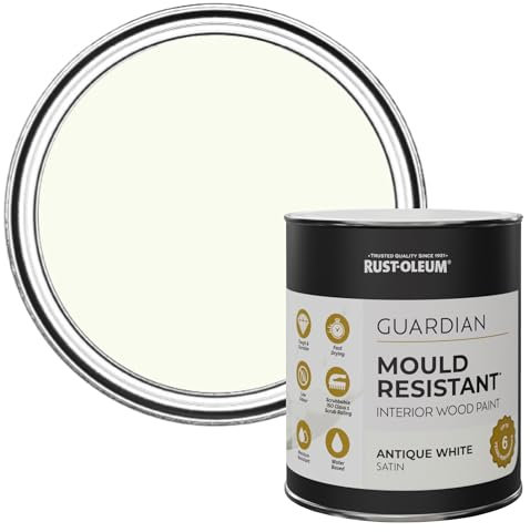 Rust-Oleum White Guardian Mould Resistant Interior Wood Paint in Satin Finish - Antique White 750ml