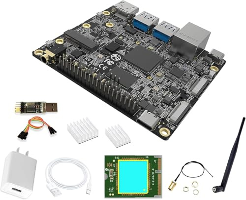 WayPonDEV Bit-Brick RISC-V Linux Einplatinencomputer, SpacemiT K1 8-Kern RISC-V AI CPU, 4GB/8GB LPDDR4x RAM, Gigabit Ethernet Port für NAS Storage AI Edge Computing (8GB, 4G Module Kit)