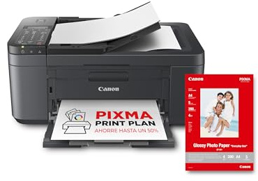Canon Pixma TR4755i Impresora Multifunción 4 en 1, Compatible con Pixma Print Plan, Escaneo y Copia, WiFi, Impresión a Doble Cara Automática, Negro - Incluye Papel Fotográfico A4 GP-501, 5 Hojas