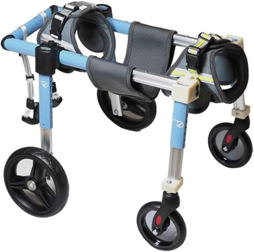 Carrello Per La Mobilità Del Cane, Cani Anziani Sedia A Rotelle,Supporto Regolabile Per Animali Domestici Con 4 Ruote Per Cani Disabili,Carrozzina Per Cani Per Zampe Anteriori E Posteriori XS