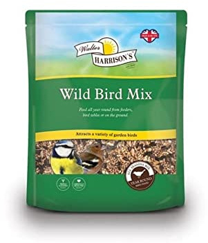 Walter Harrison's Wild Bird Food Mix, All Seasons Mix, 2 kg (Pack of 1) | Nutritious Blend of Seeds, Year-Round Feeding, Attracts Multiple Bird Species, Versatile Feeding Options