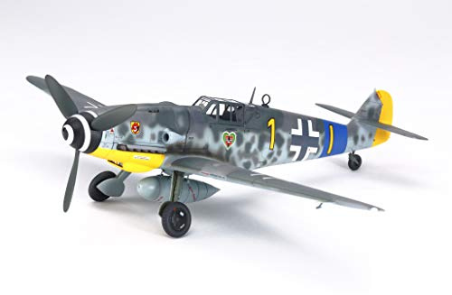 TAMIYA TAM61117 61117 - 0.075 Deutsche Bf109 G-6 Messerschmitt, Modellbau, Plastik Bausatz, Hobby, Basteln, Kleben, Modellbausatz, Modell, Zusammenbauen, Unlackiert