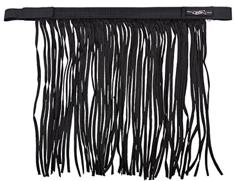 QHP Fliegenfransen mit Klettverschluss Fliegenschutz Kollektion Sommer (Shetty, Schwarz)