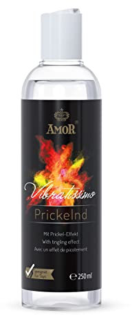 Vibratissimo Play Gel Prickelnd 250 ml I Gleitmittel mit Prickel-Effekt I Lubricant Gel für Silikon Toys & Latexkondome geeignet I water based