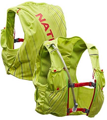 Nathan Pinnacle 12L Hydration Pack Running Vest with 1.6L Water Bladder Included. Hydration Backpack for Women/Men/Unisex. for Runs, Hiking, Cycling and More (Women's - Lime/Hibiscus, S)