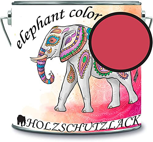 Vernice protettiva per legno per legno, resistente alle intemperie, protezione a lungo termine dagli agenti atmosferici, colore protettivo per legno RAL 3018, rosso fragola, elephant color