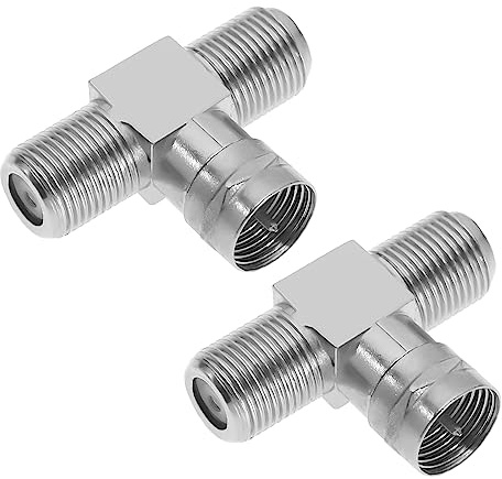 2pcs Mâle F-Type Connecteur à 2 Voies F-Type Femelle Y Répartiteur Antenne Adaptateur Convertisseur Coaxial Câble Répartiteur Connecteur pour FPV Antennes CB Radio Scanner