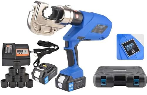 LSBHPPD Crimpatrice idraulica elettrica,Pressatrice a Batteria,Strumento di Crimpatura per Cavi di Alimentazione Elettrica della Batteria, Funzione di Ripristino di Un Pezzo,400m㎡