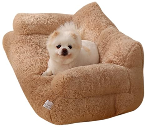 Phefop Kattsoffa, fluffig och mjuk kattsoffa, säng, söt kattsäng, soffa med halkfri, snygg kattsäng för dubbelsidig interiör (M)