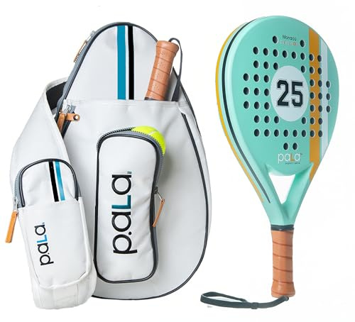 P.ala Padel Racket Set with Bag – Carbon Fiber Padel Racket for Beginner to Intermediate Players, Lightweight 2 lb, 4-Inch Grip, Complete Starter Kit